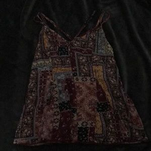 AEO patterned cross back tank